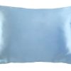 Funda de almohada de seda 100% Celestial Silk -Azul Helado