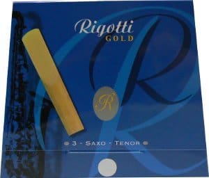 Caña para Saxofón Tenor Rigotti dorada fuerza 2.5 x3