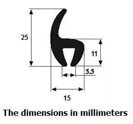 Moldura de goma para parabrisas universal para parabrisas y - Imagen 3