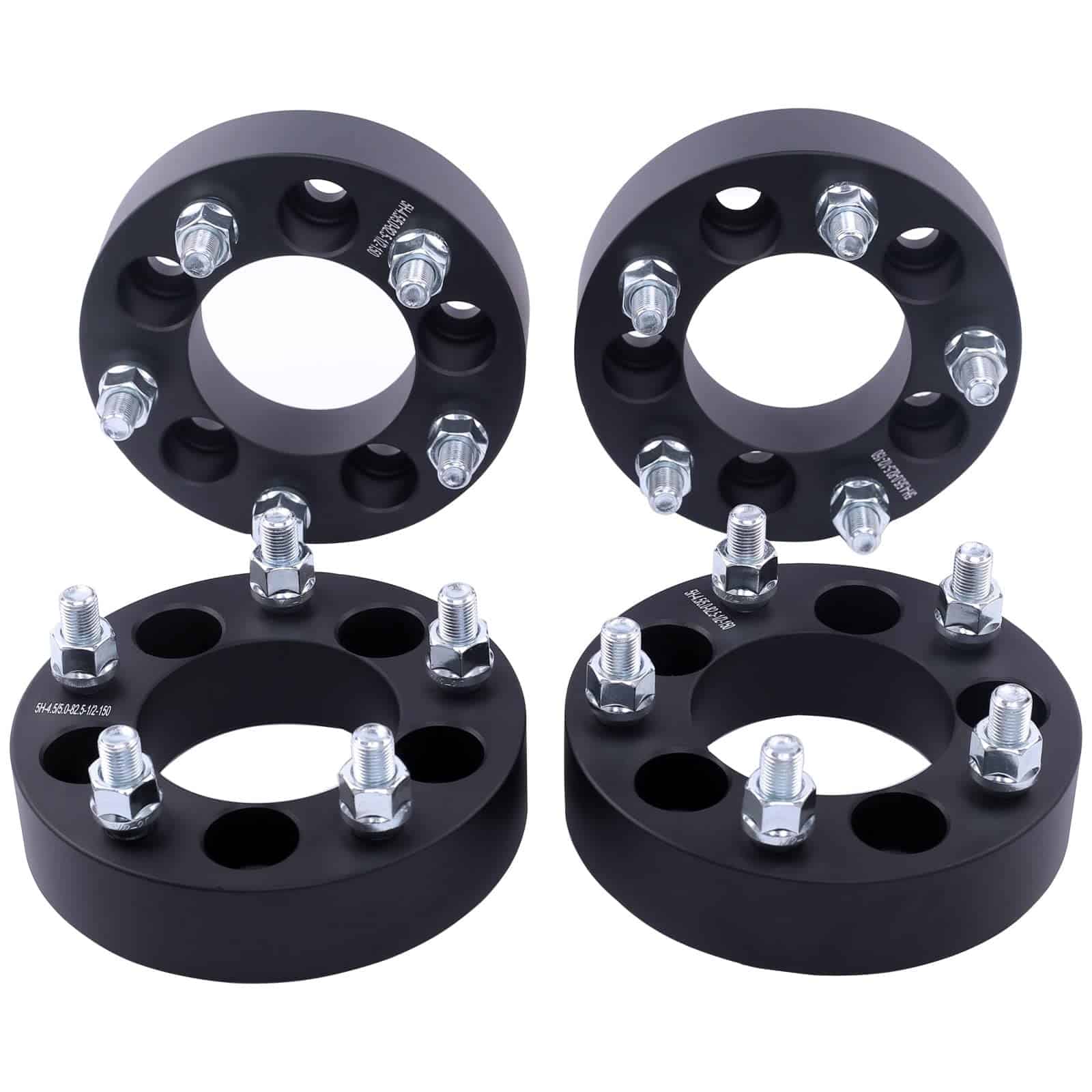 DCVAMOUS 4PC Adaptadores de Rueda Negros de 5x4.5 a 5x5 de