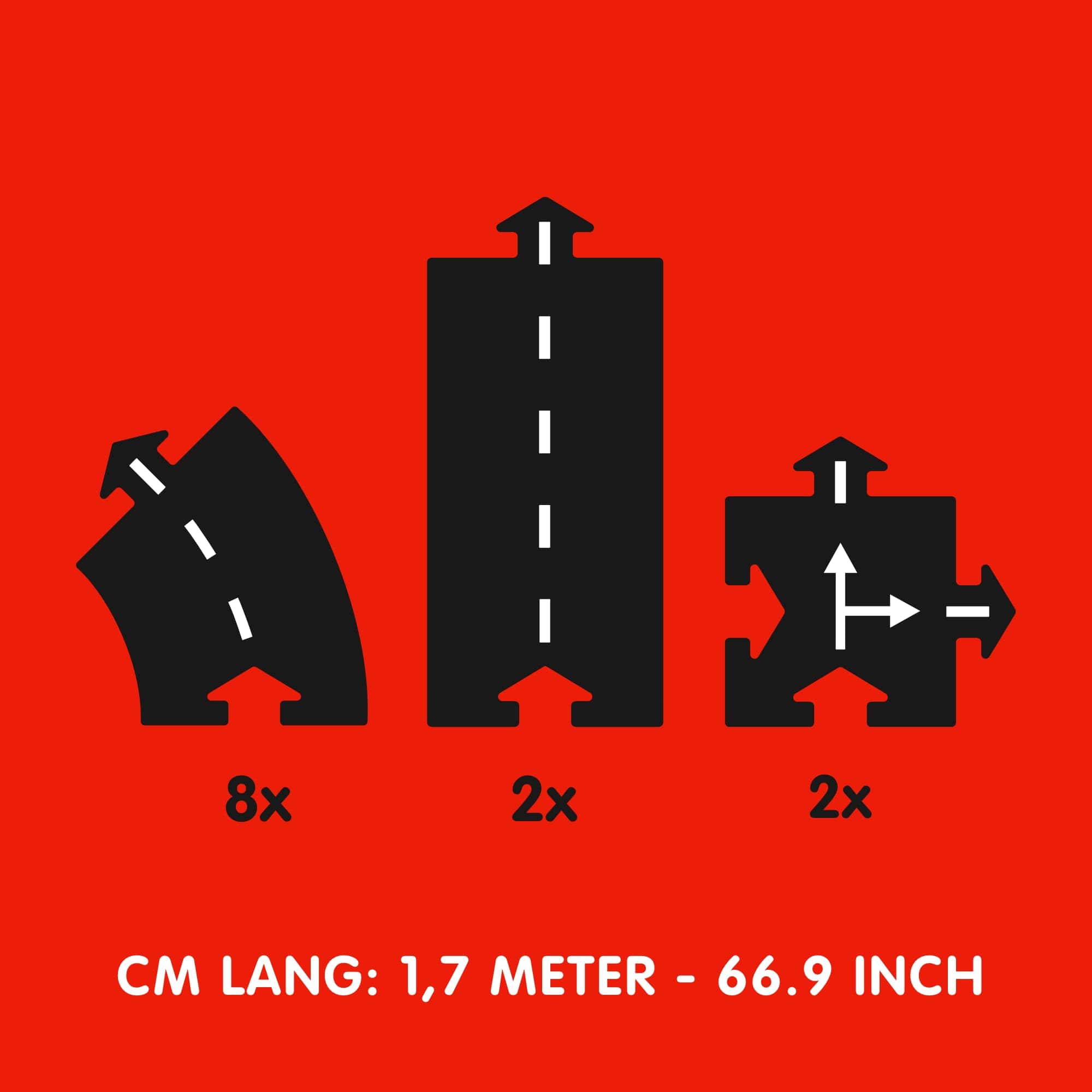 Circuito de 12 Piezas Waytoplay Ringroad para Coches de - Imagen 6