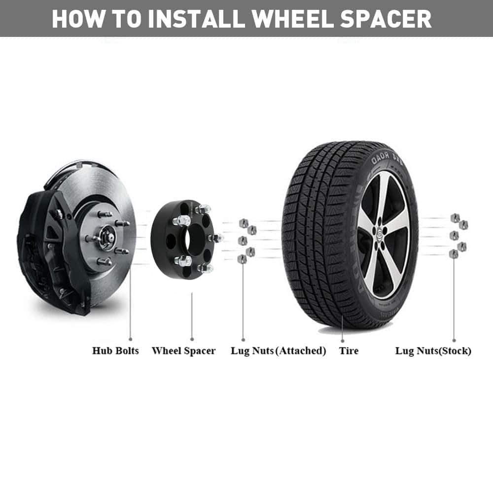 DCVAMOUS 4PC Separadores de Rueda Hubcentric 5x5 Negros de - Imagen 4