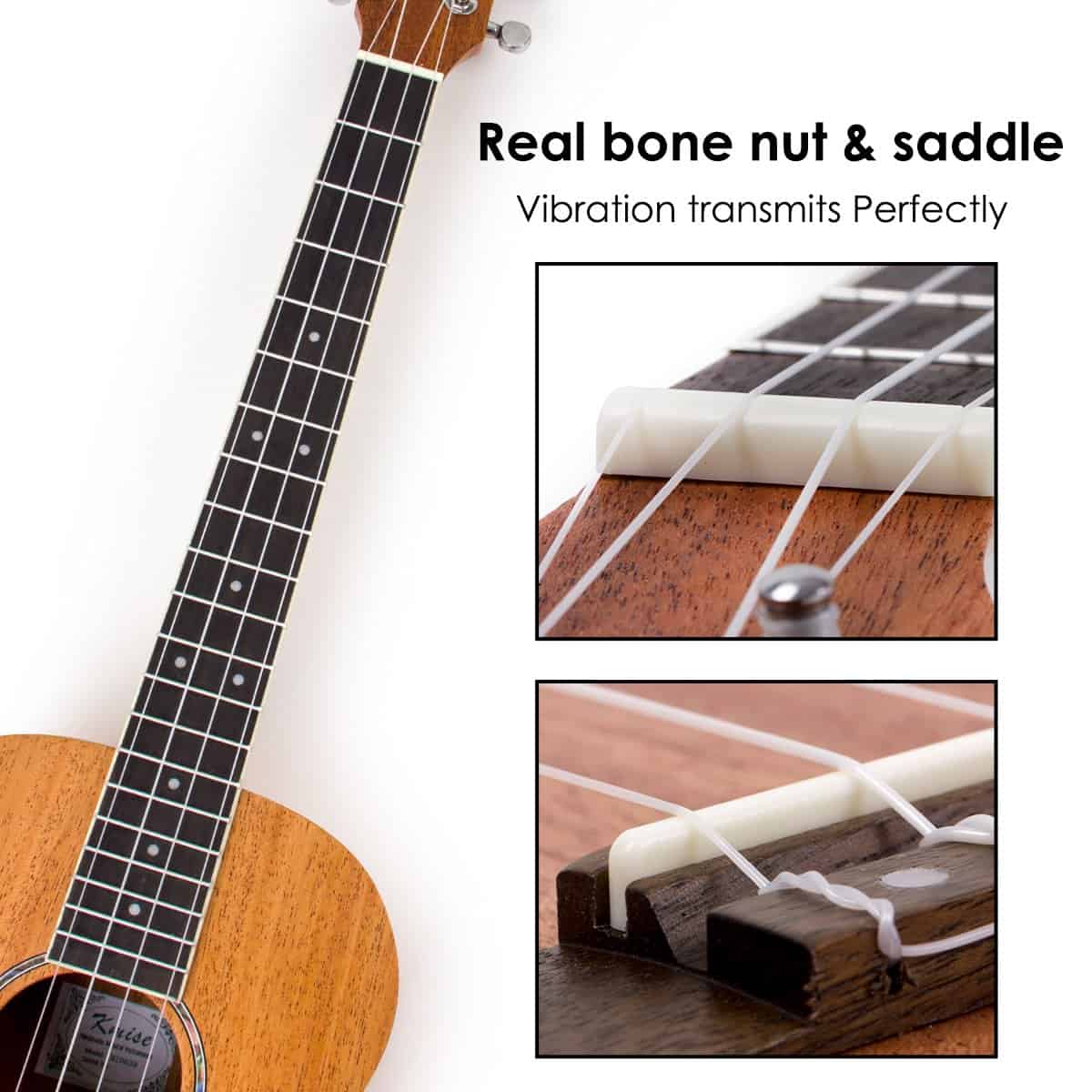 Ukelele Barítono Kmise 30 Pulgadas de Caoba 4 Cuerdas - Imagen 6