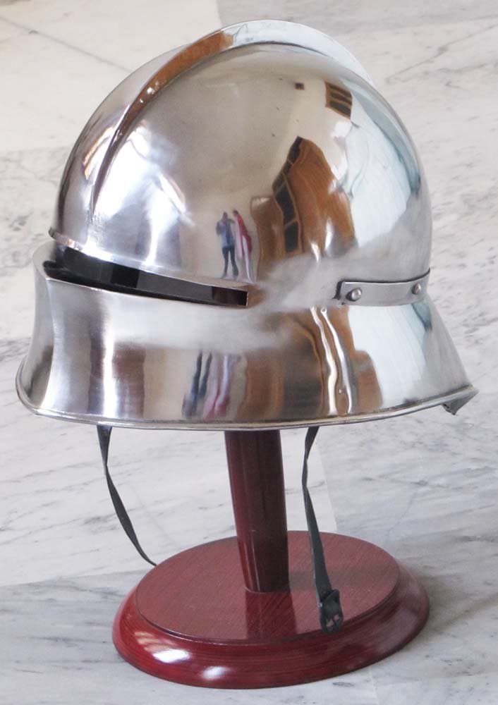Casco de Sallet Medieval Alemán - Réplica de Casco Cerrado