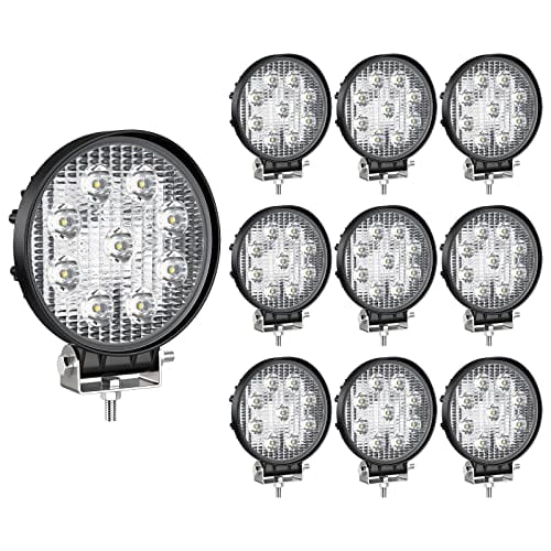 LEDKINGDOMUS Barra de luz LED 27W, 4 pulgadas Faros LED