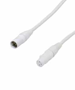 Cable de Micrófono Blanco Audio 2000s E80125 XLR Macho a