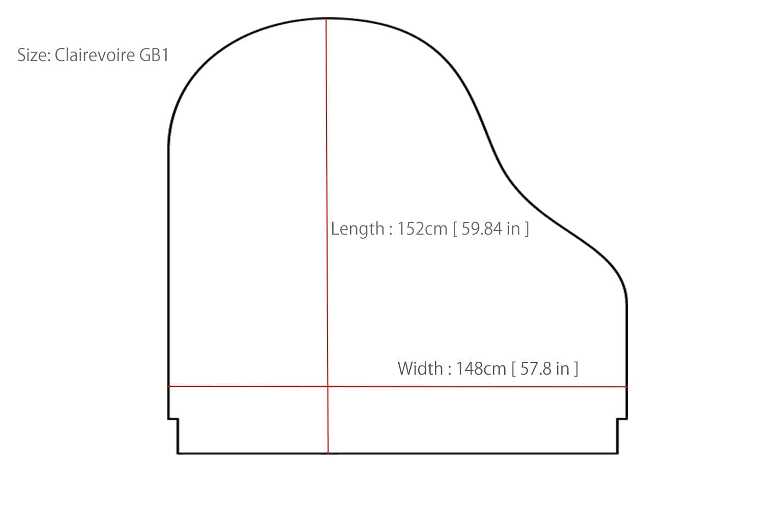 Cubierta de Piano de Cola Clairevoire para Pianos de Cola - Imagen 3
