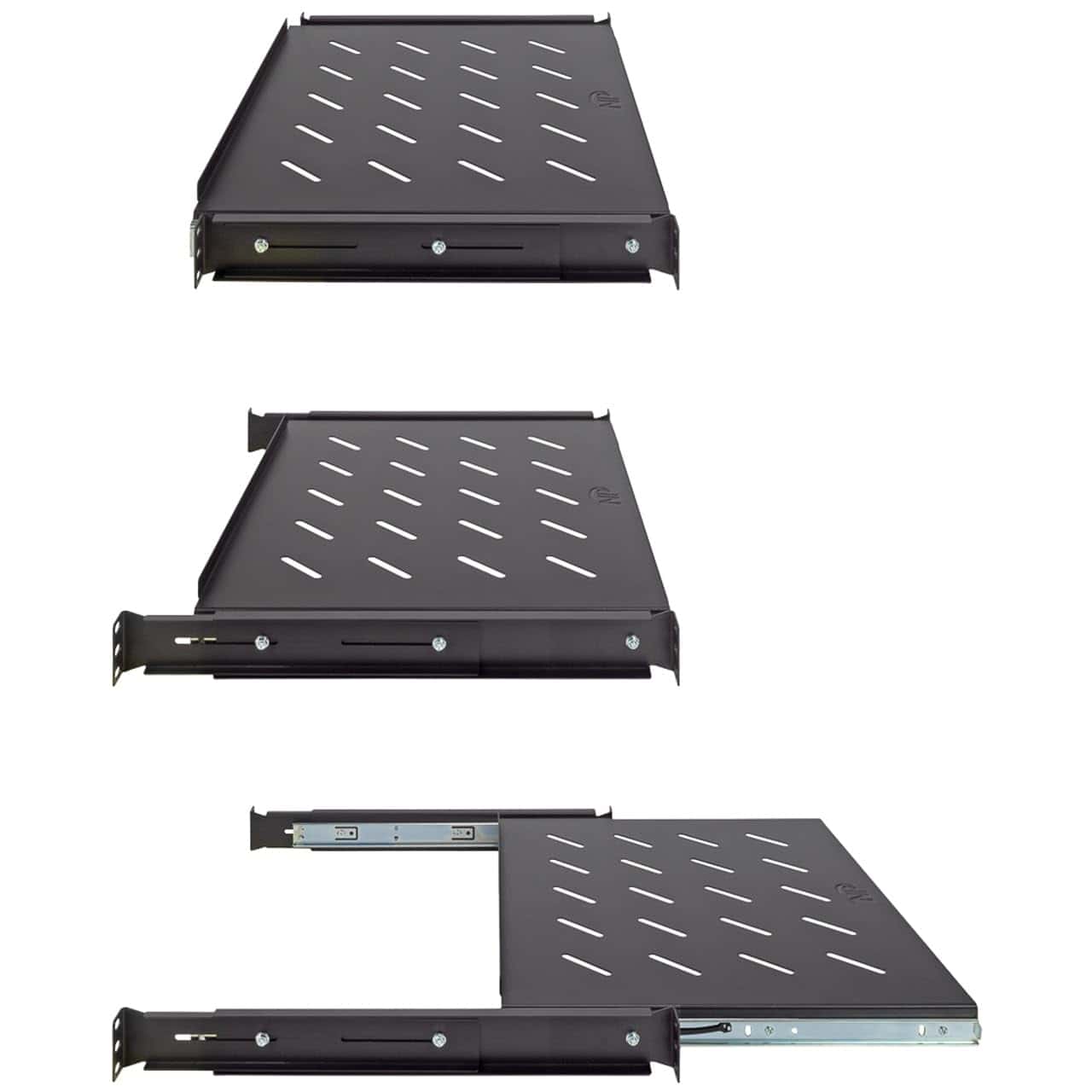 Estante de servidor deslizante de 4 postes, acero laminado - Imagen 6