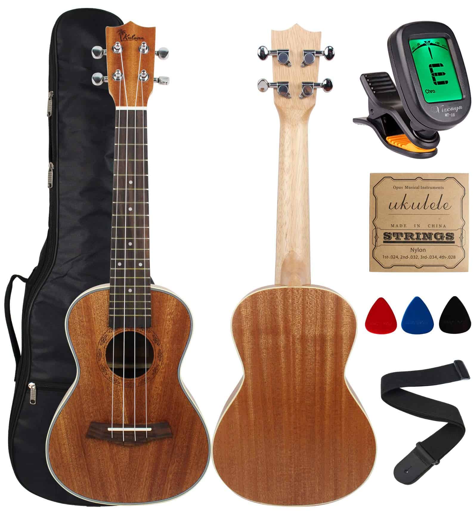 Ukelele Concert Kulana Deluxe, Madera de Caoba con Ribete y