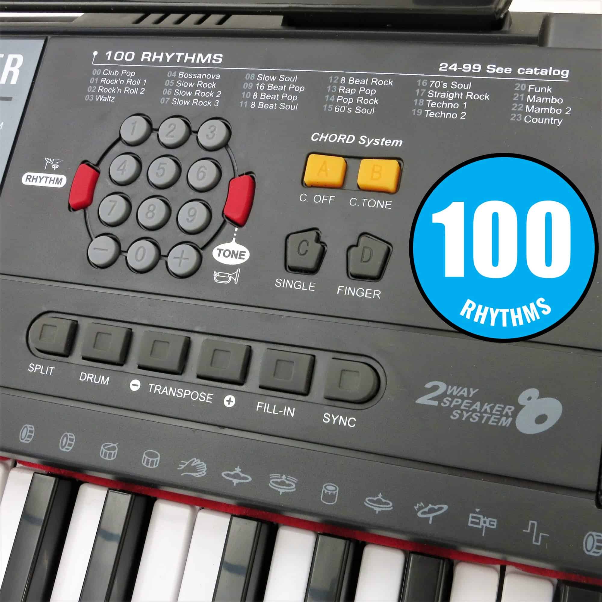 Teclado eléctrico digital de 61 teclas Plixio con soporte - Imagen 4