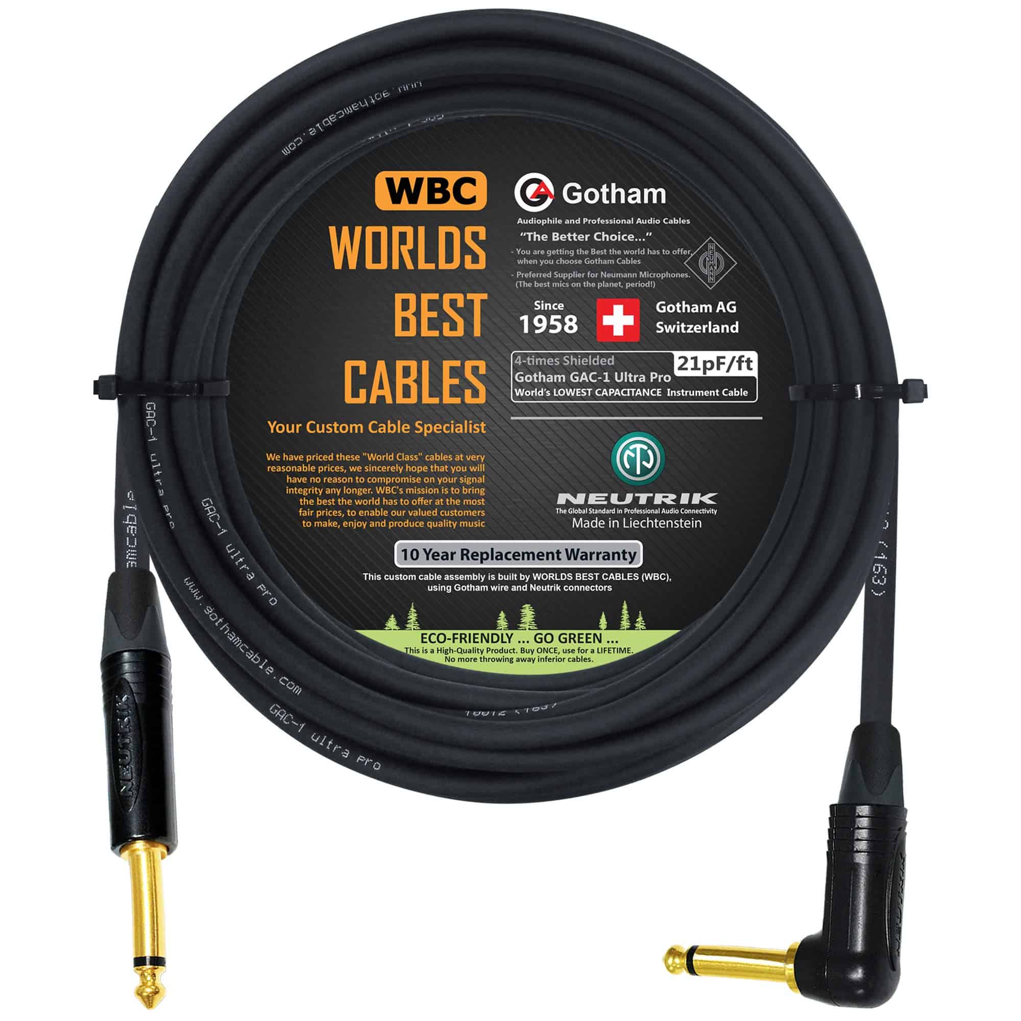Cable de 30 pies - Gotham GAC-1 Ultra Pro - Premium, Baja