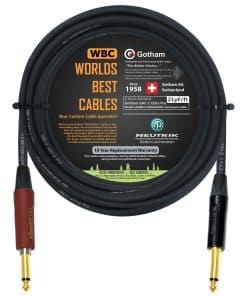 Cable para Guitarra Bajo Instrumento Premium de 40 Pies -