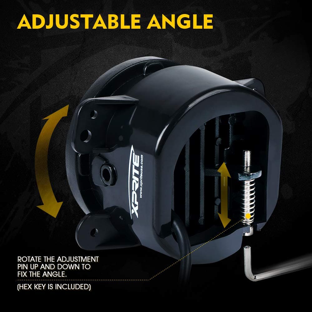 Luces de niebla Xprite con Anillo de Halo Ámbar DRL, 4 - Imagen 4