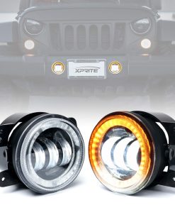 Luces de niebla Xprite con Anillo de Halo Ámbar DRL, 4