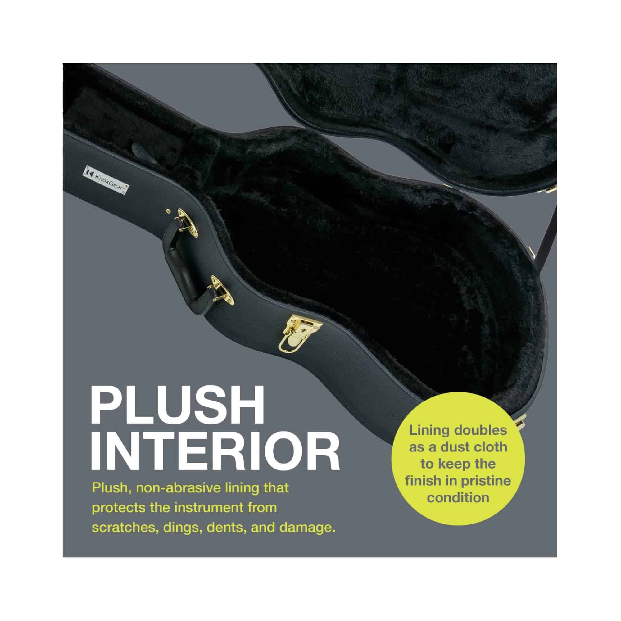 Estuche rígido para guitarra Knox de 39" con herrajes - Imagen 3