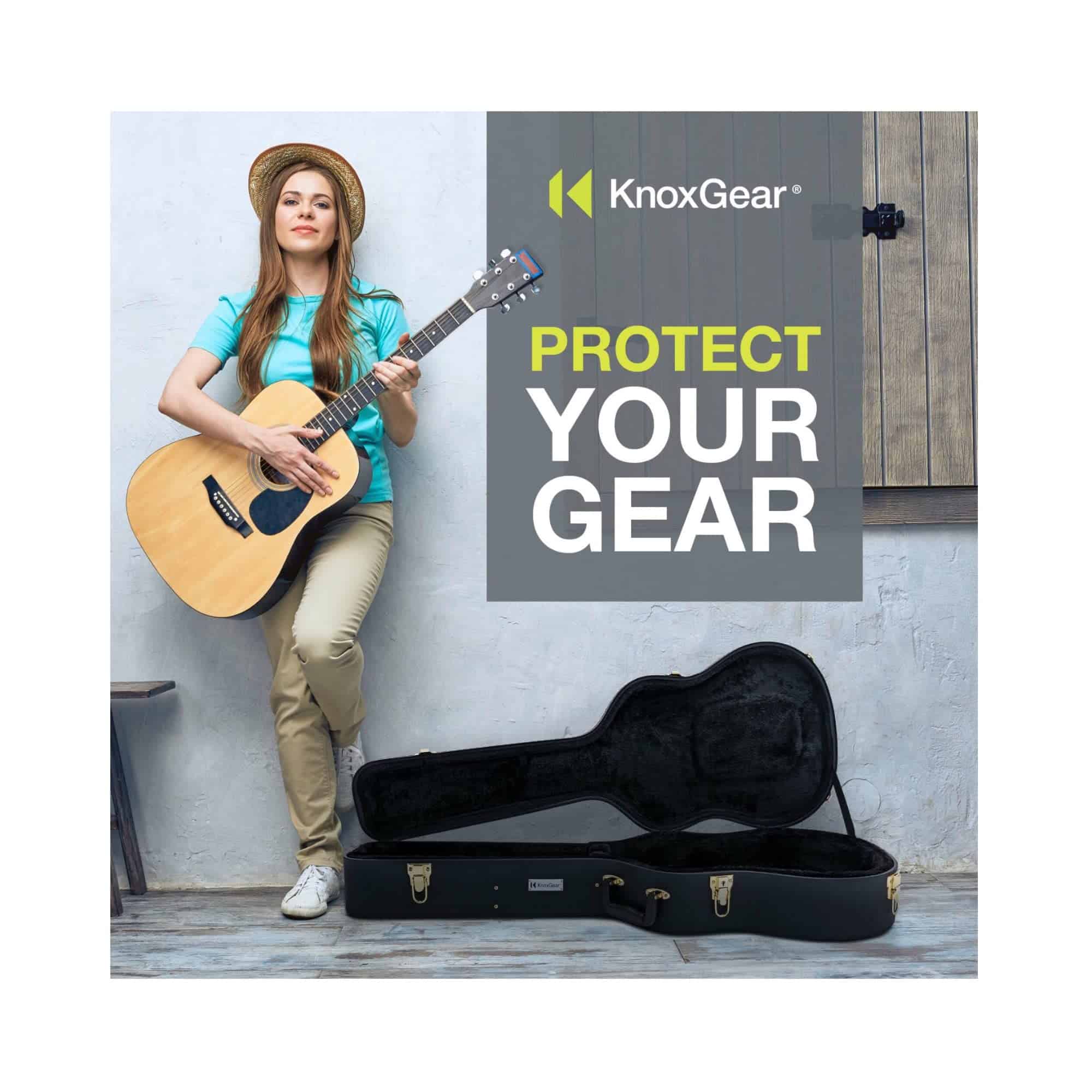 Estuche rígido para guitarra Knox de 39" con herrajes - Imagen 7