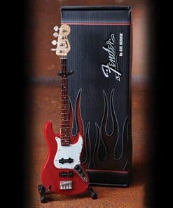 Miniatura de Guitarra Fender Jazz Bass Clásica Roja AXE