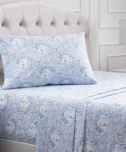 Juego de Sábanas Mellanni Twin XL - 3 -Paisley Azul