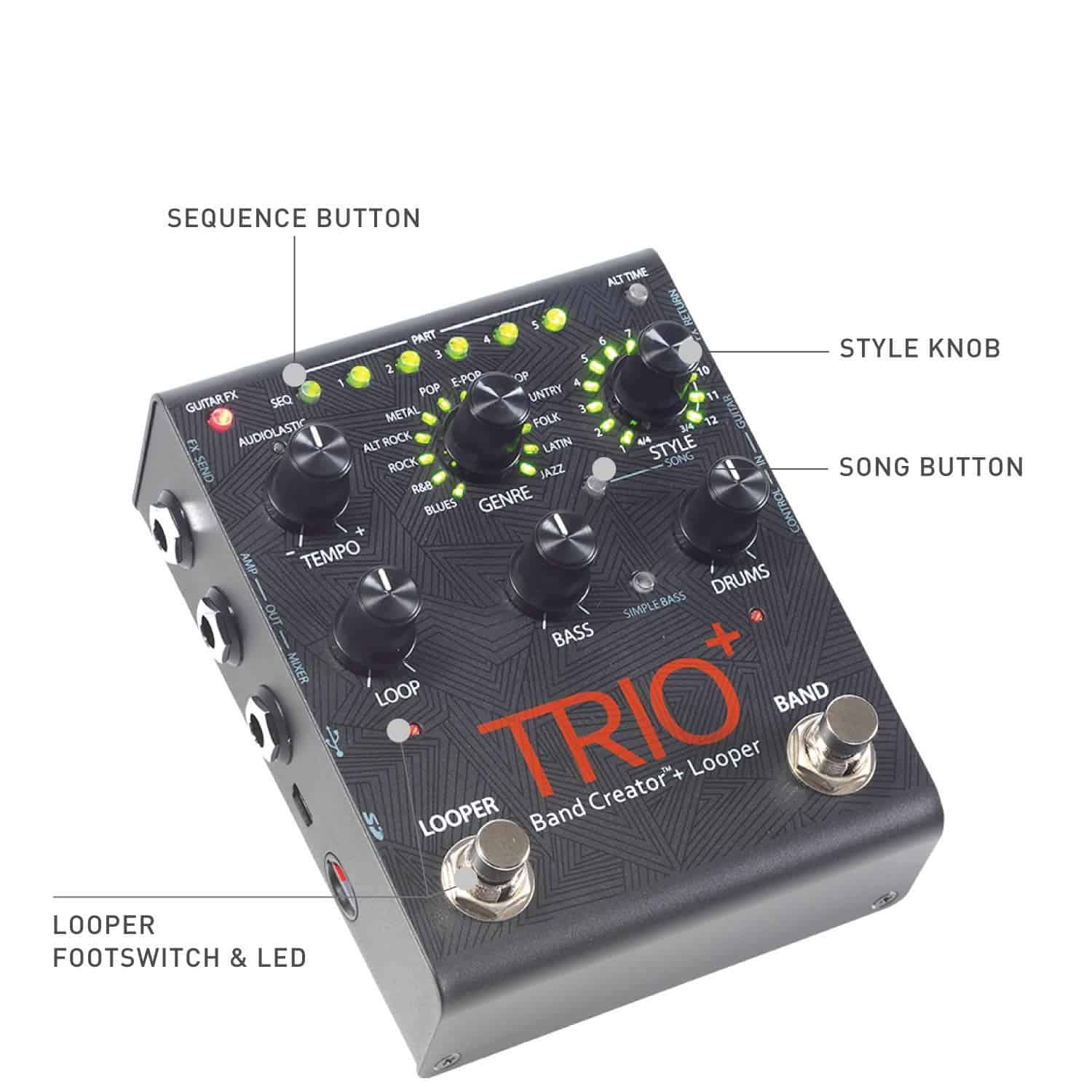 Creador de banda y looper Digitech TRIOPLUS - Imagen 3