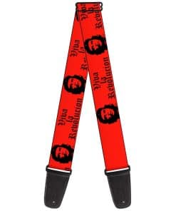 Correa para guitarra Buckle-Down Che Roja Negra 2 pulgadas