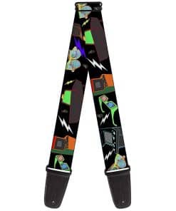 Correa de guitarra Buckle-Down - Eighties Arcade Black - 2"