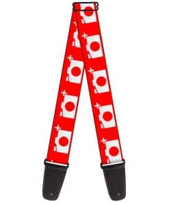 Correa de Guitarra Buckle-Down Cámara Rojo Blanco 2