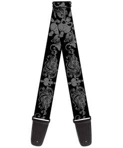 Correa de guitarra Buckle-Down - Calavera y daga con