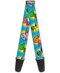 Correa de guitarra Buckle-Down Dinosaurio Superhéroe Azul