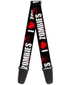 Correa de Guitarra Buckle-Down I Heart Zombies Negro Blanco