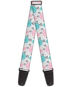 Correa de Guitarra Buckle-Down Bird Tapestry Blanco Gris