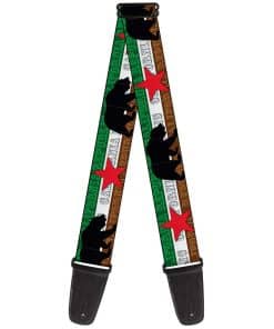 Correa de guitarra Buckle-Down - Silueta de oso Cali y