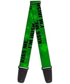 Correa de guitarra Buckle-Down Kiss Me Im Irish Clovers