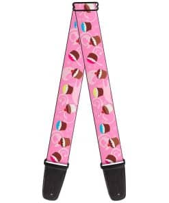 Correa de guitarra Buckle-Down Cupcake Swirls Rosa