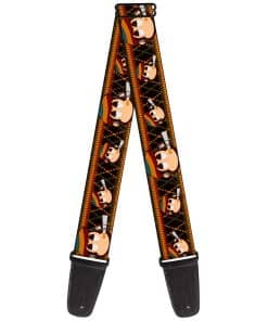 Correa de guitarra Buckle-Down Multi Smoking Monkey Argyle
