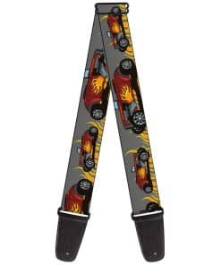 Correa de guitarra Buckle-Down Hot Rod Flames de 2 pulgadas