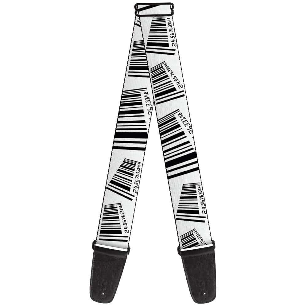 Correa de guitarra Buckle-Down - Código de barras, 2" de