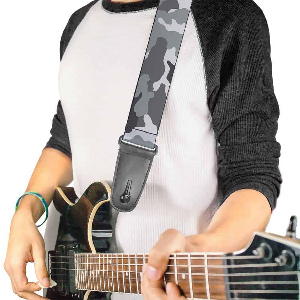 Correa de guitarra Buckle-Down, Camuflaje Blanco, 2 - Imagen 3