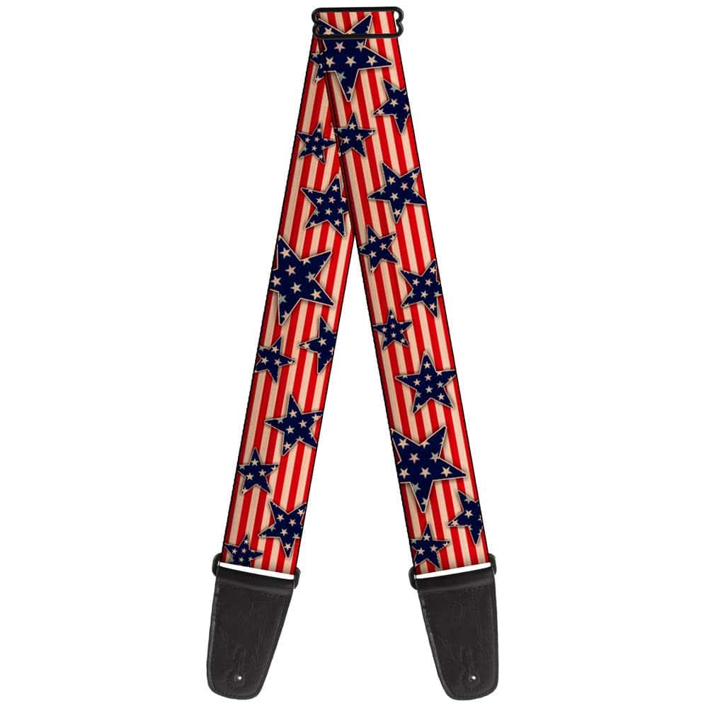 Correa de guitarra Buckle-Down Americana Estrellas Rayas