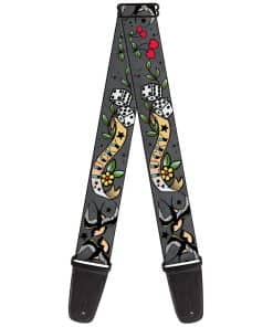 Correa de guitarra Buckle-Down Lucky Gray 2 pulgadas de