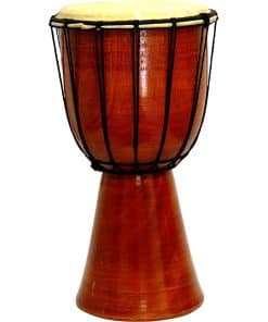 Djembe llano de caoba con acabado rojo - Cada uno