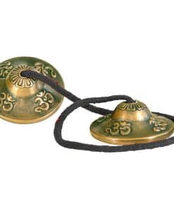 New Age Source Tingshas Tibetanos Pequeños Om Grabado Cada