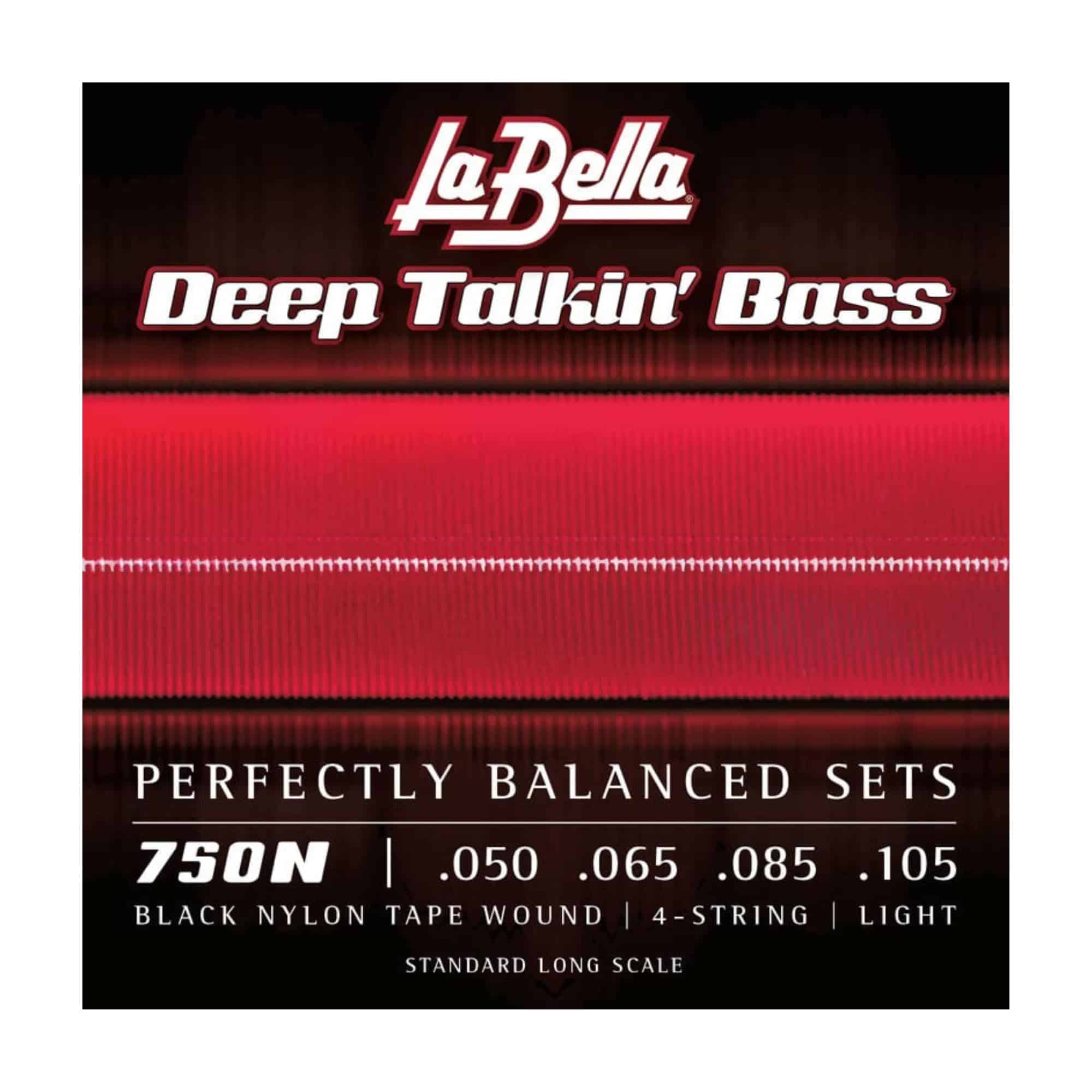 La Bella 750N Deep Talkin' Black Nylon Tape Wound, Light
