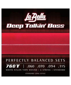 Cuerdas de bajo La Bella 760T Deep Talkin Brass White Nylon