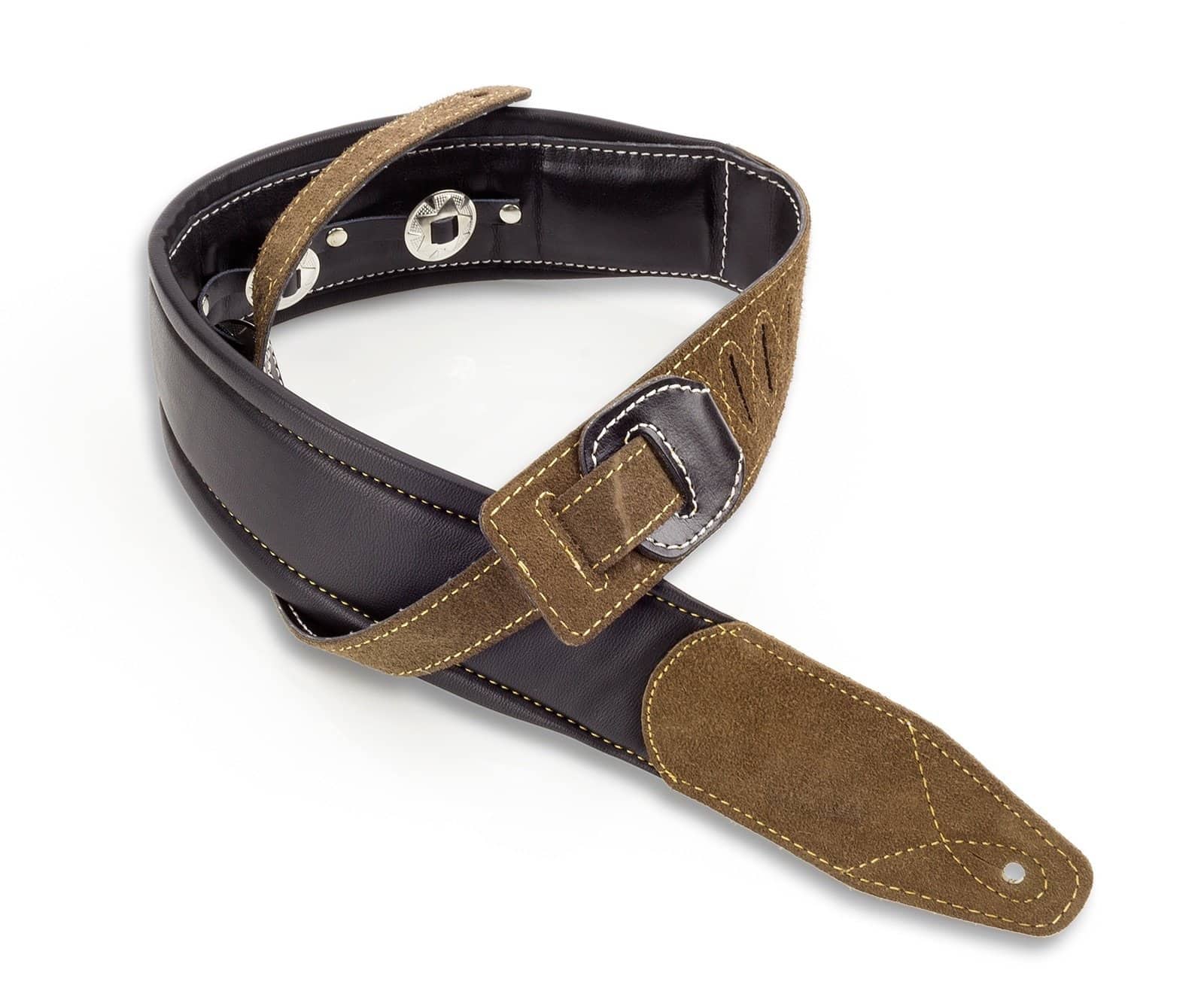 Correa clásica de cuero premium de grano negro brillante - Imagen 4