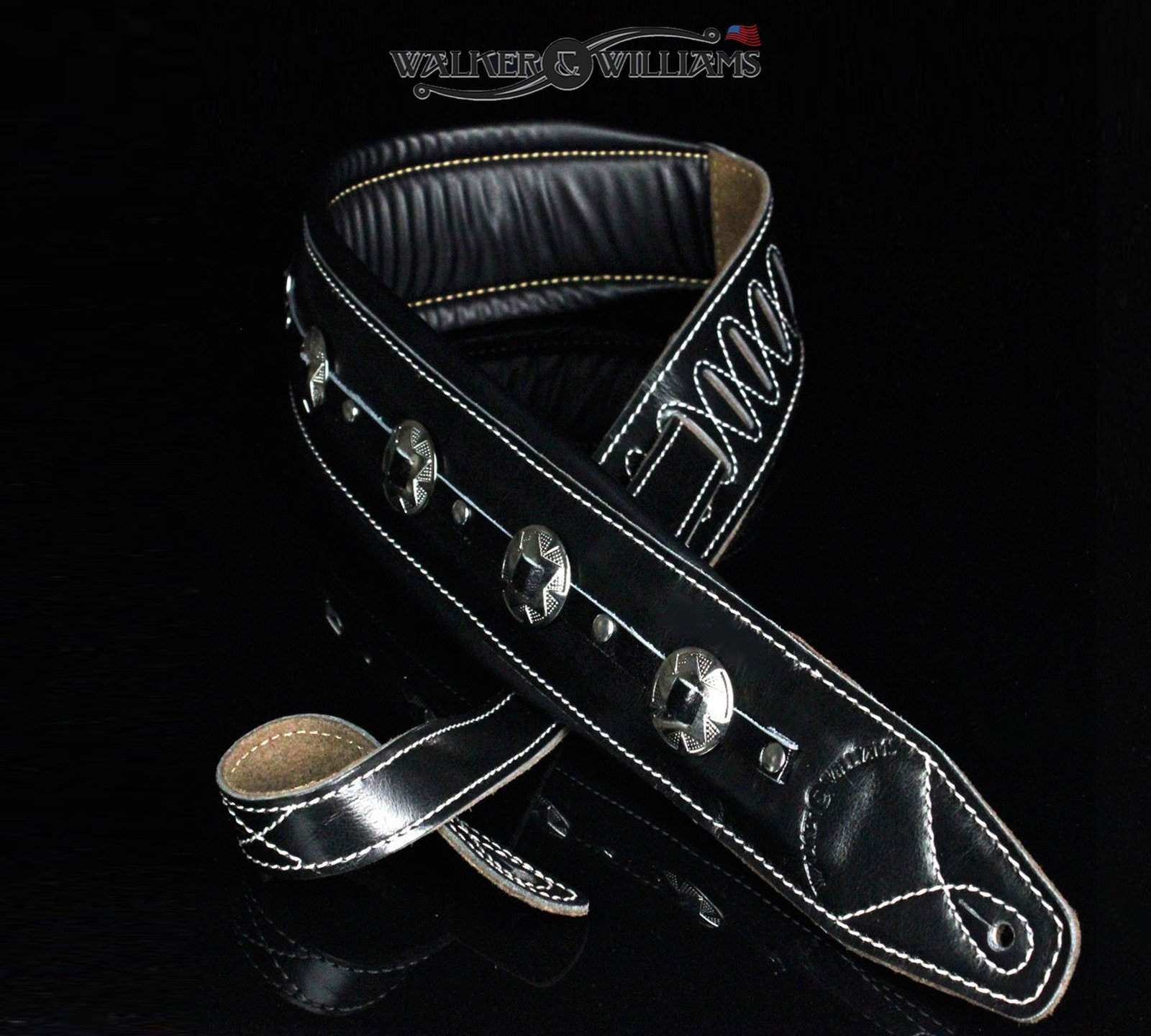 Correa clásica de cuero premium de grano negro brillante - Imagen 8