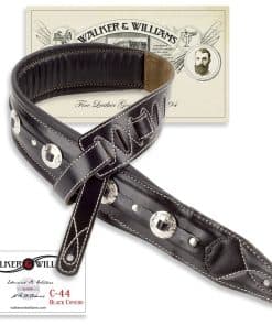 Correa clásica de cuero premium de grano negro brillante