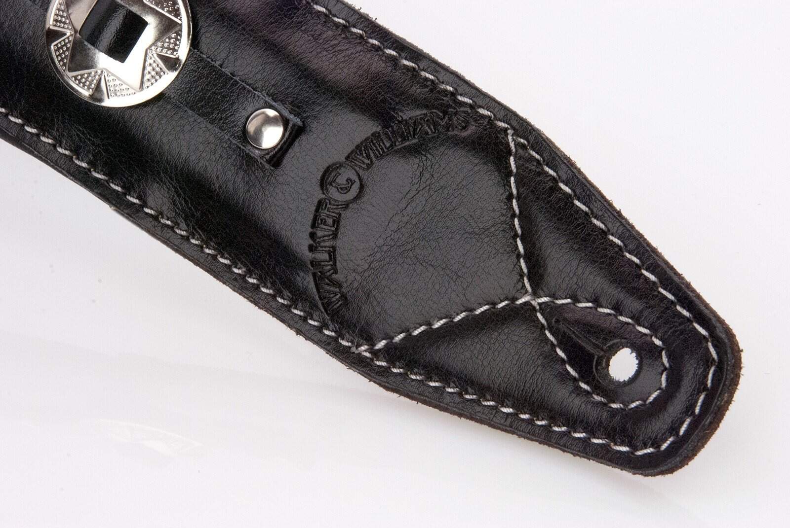 Correa clásica de cuero premium de grano negro brillante - Imagen 6