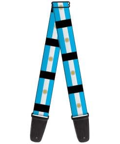 Correa de guitarra de Buckle-Down con banderas de Argentina