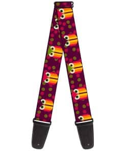 Correa para Guitarra Buckle-Down Búhos Rayas Remolinos