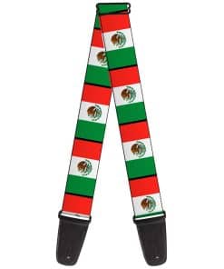 Correa de guitarra Buckle-Down Mexico Flags 2 pulgadas de